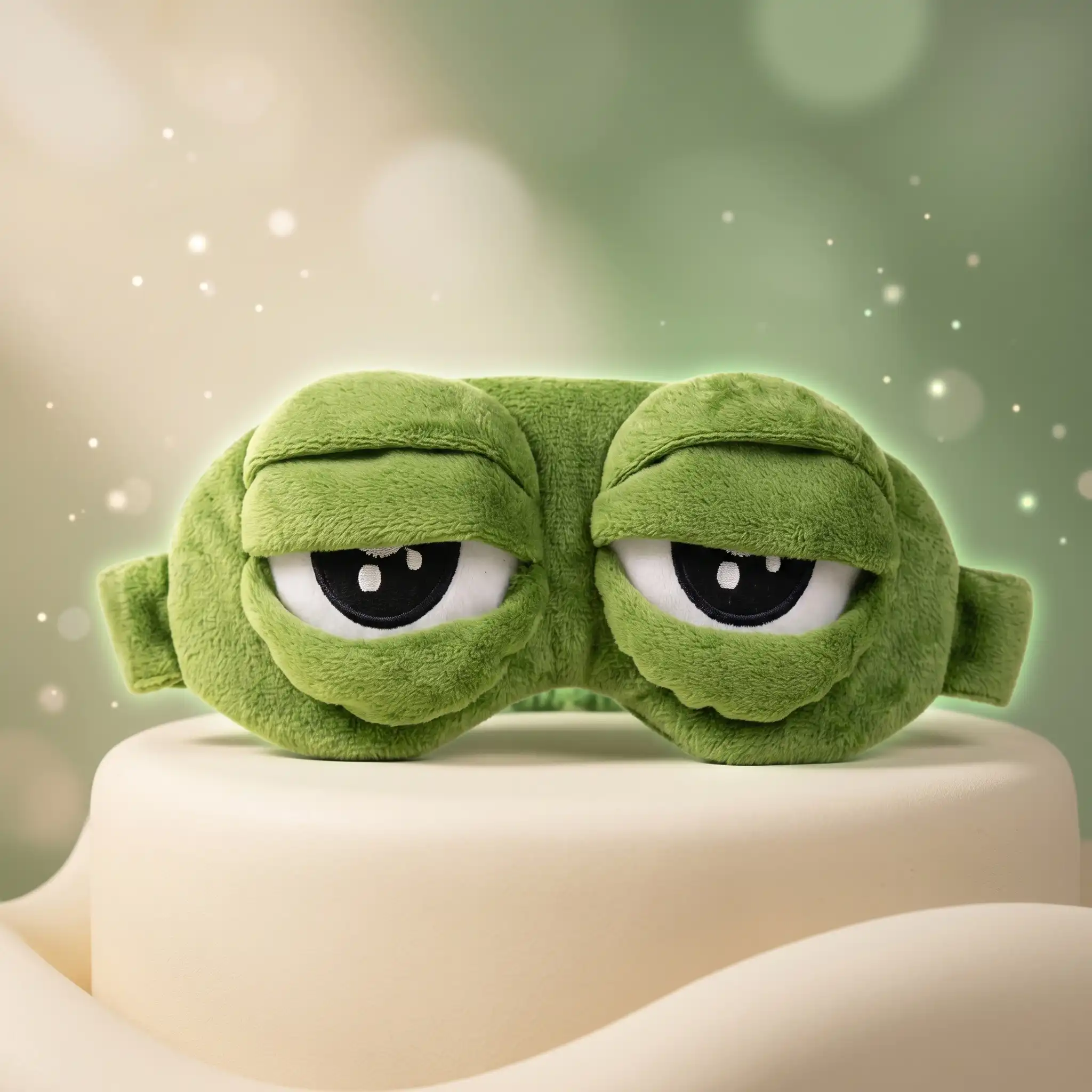Cute 3D Frog Padded Ball Sleep Mask Eye Cover Open/Close Fun Face Mask Sleep Eye Mask Rest
