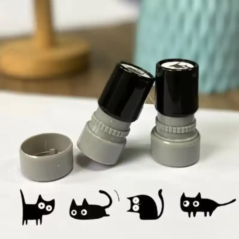 4pcs Hot Style Funny Cartoon Cat Pattern Stamps